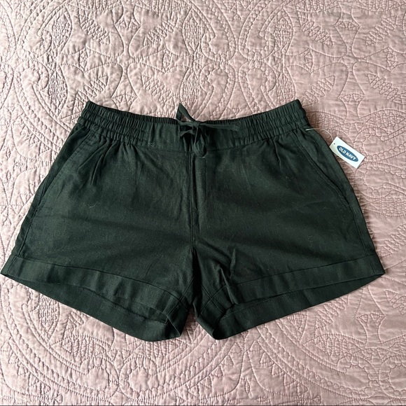 Old Navy Pants - NWT - Black Linen Blend Shorts - Medium